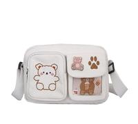 Cute Leather Purse Kawaii Fanny Pack Indie Ita Bag Wallet Preppy Stuffs School Crossbody Bag Cottagecore Accessories, White, S