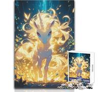Cute Legendary Unicorn Jigsaw 1000 Pieces for Teenagers Educational Play for Skill Growth for Special Moments Size 38x52cm