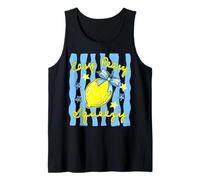 Cute Lemon Easy Peasy Lemon Squeezy Bow Summer Vacation Tank Top