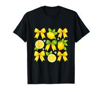 Cute Lemon Tropical Fruits Coquette Bows Summer Vibes T-Shirt