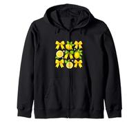 Cute Lemon Tropical Fruits Coquette Bows Summer Vibes Zip Hoodie