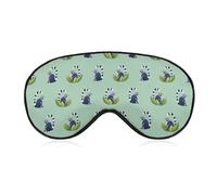 Cute Lemurs Pattern Eye Sleep Mask,Super Soft Eye Masks with Adjustable Strap,Ultimate Sleeping Aid,Blindfold,Relax & Relieve Your Fatigue,Puffy Eyes