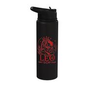 Cute Leo Zodiac Lion Confident Loyal Bold Courageous Stainless Steel Insulated Water Bottle