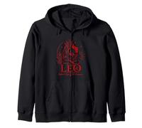 Cute Leo Zodiac Lion Confident Loyal Bold Courageous Zip Hoodie