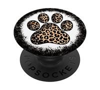 Cute Leopard Cheetah Paw Print Animal Lover PopSockets Swappable PopGrip