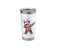 Cute Leopard Dabbing Bunny Panda Happy Easter Girl Kid Women Stainless Steel Insulated Tumbler