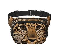 Cute Leopard Fanny Pack Adjustable Crossbody Bag Large Waist Bag Travel Belt Bag Unisex Bum Bag
