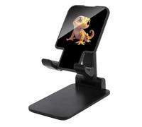 Cute Leopard Gecko Plastic Phone Stand Folding Adjustable Mobile Holder Compatible with All Smartphone