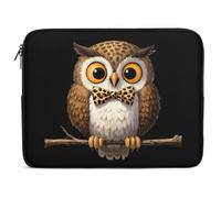 Cute Leopard Pattern Owl Cute Laptop Sleeve Case Briefcase Protective Carrying Cover for 10 12 13 15 17 Inches