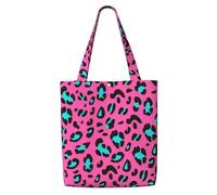 Cute Leopard Print (2),Reusable Grocery Bags Shopping Tote Bags Large Capacity Canvas Shoulder bag