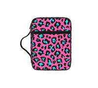 Cute Leopard Print Bible Cover Case/Book Cover, Bible Case for Women Girls,with Handle Fits for Standard Size Bible