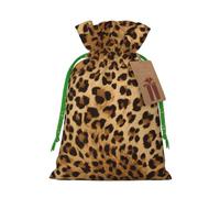 Cute Leopard Print Drawstring Pouches For Holiday,Wedding,Birthday Party Supplies