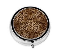 Cute Leopard Print Personalised Portable Pillbox with,Mini Pillbox Compact and Convenient Pill Organiser for Storing and Organising Pills