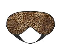 Cute Leopard Print Satin Sleep Mask & Eye Mask | Deep Dream Sleep Masks for Women & Men | Soft Sleeping Eye Mask to Nourish Skin