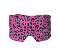 Cute Leopard Print Sleep Eye and Ear Muffs Mask - Adjustable Yoga Travel Headband, Keep Warm Shading Comfortable Aid