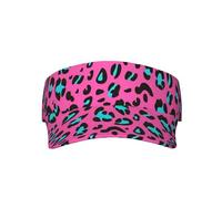 Cute Leopard Print Unisex Visor Hat Hollow Top Design, Fashionable for Sports Outdoor Activities Black, Black, One size