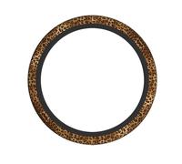 Cute Leopard Print Universal Anti-Slip Steering Wheel Cover, Breathable Neoprene Protector For Car & Suv