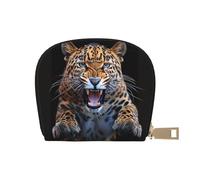 Cute Leopard Printed Card Holder Wallet, Women's PU Leather Card Case Wallet & Pocket Wallet