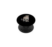 Cute Leopard With Bubble Gum Heart Glasses Sassy Animal Art PopSockets Adhesive PopGrip