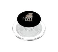 Cute Leopard With Bubble Gum Heart Glasses Sassy Animal Art PopSockets PopGrip for MagSafe