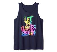 Cute LET THE Games Begin P.E Teacher Cheer On Sports Fun Tank Top