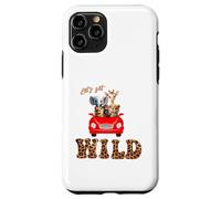Cute Lets Get Wild Safari Zoo Animals Party Red Car Case for iPhone 11 Pro
