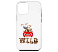 Cute Lets Get Wild Safari Zoo Animals Party Red Car Case for iPhone 12/12 Pro