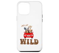 Cute Lets Get Wild Safari Zoo Animals Party Red Car Case for iPhone 12 Pro Max