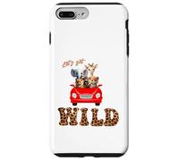 Cute Lets Get Wild Safari Zoo Animals Party Red Car Case for iPhone 7 Plus/8 Plus