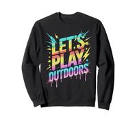 Cute LET'S PLAY OUTDOORS Sports Teacher Jump On Snack Fast Sweatshirt