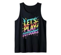 Cute Let's Play Outdoors Sports Teacher Jump On Snack Fast Tank Top