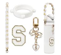 Cute Letter Charm Set Compatible with Owala Water Bottle 24oz 32oz 40oz Owala Kids Owala Coffee Mug Owala FreeSip Includes Grip Tape for Owala & Stanley Cup Accessories