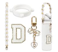 Cute Letter Charms Set Compatible with 24oz 32oz 40oz Owala Water Bottle, Owala Kids, Owala Coffee Tumbler, Owala FreeSip, Includes Handle Strap, for Owala Accessories and, mixture