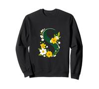 CUTE LETTER S TSHIRT. THE LETTER S WITH FLOWERS AND LEAVES Sweatshirt