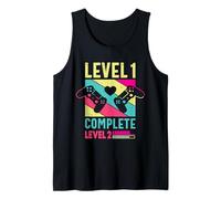 Cute Level 1 Complete 1st Wedding Anniversary Gamer Girl Tank Top