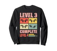 Cute Level 3 Complete Gamer Girl 3 Years Wedding Anniversary Sweatshirt