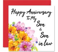Cute LGBT Anniversary Card for Son, Happy Anniversary Son & in Law