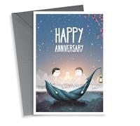 Cute LGBT Gay Couple Happy Anniversary Card