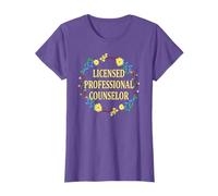 Cute Licensed Professional Counselor LPC Floral Wreath Gift T-Shirt