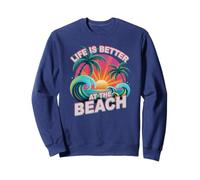 Cute LIFE IS BETTER AT BEACH Salty Feeling Trip Vacation Sweatshirt
