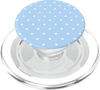 Cute Light Baby Blue White Polka Dot Pattern Minimalist PopSockets PopGrip for MagSafe