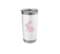 Cute Light Pink Black Classic Polka Dot Pattern Minimalist Stainless Steel Insulated Tumbler
