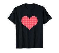 Cute Light Red Plaid Gingham Check Checkered Pattern T-Shirt