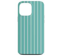 Cute Light Teal Green Vertical Stripes Minimal Pattern Case for iPhone 13 Pro Max