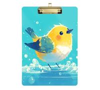 Cute Light Yellow Birdclipboard Dental Hard Board For Nursing Students Trade Quest Size 9 x 12