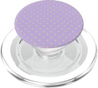 Cute Lilac Purple and Orange Polka Dot Pattern Minimalist PopSockets PopGrip for MagSafe