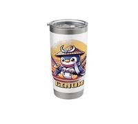 Cute Linux Samurai Penguin Outfit Programming Costume Stainless Steel Insulated Tumbler