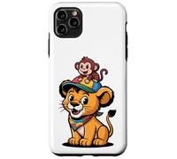 Cute Lion and Monkey Friends - Jungle Animal Cartoon Case for iPhone 11 Pro Max