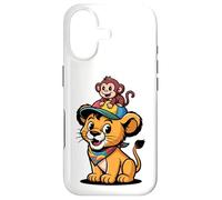 Cute Lion and Monkey Friends - Jungle Animal Cartoon Case for iPhone 17
