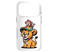 Cute Lion and Monkey Friends - Jungle Animal Cartoon Case for iPhone 17 Pro